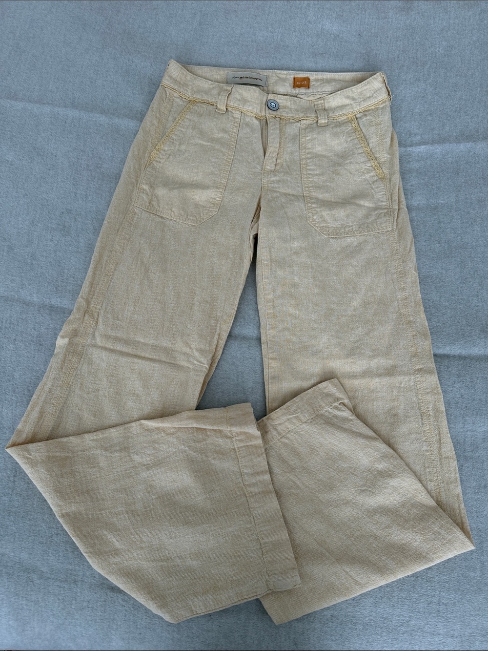 Pilcro and the Letterpress Wide Leg Linen-Blend Pants